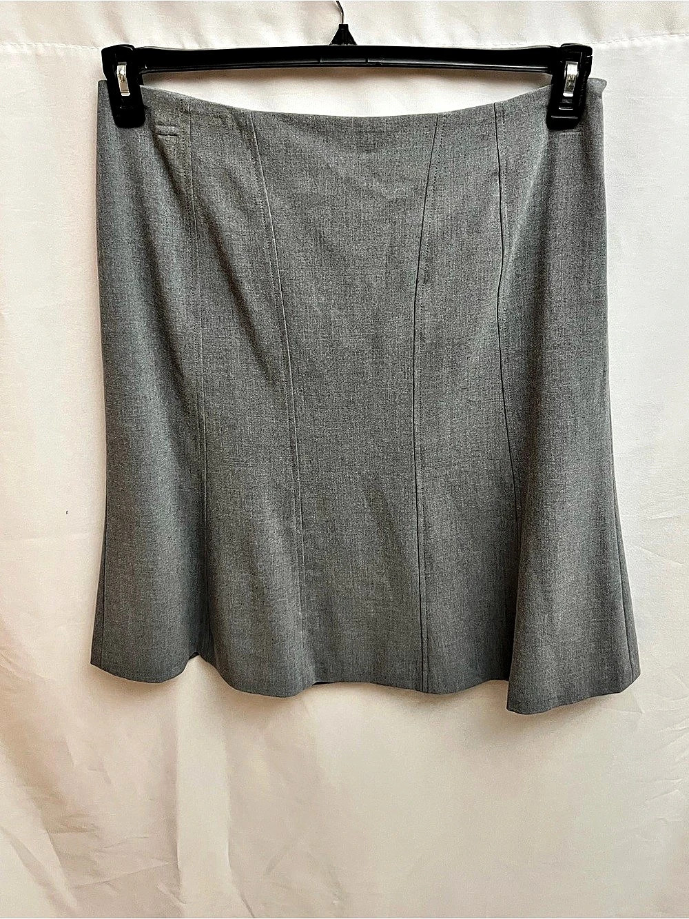 Amanda Smith Gray Knee Length A-Line Skirt Size 14 Career Office Classic